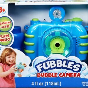 Fubbles Bubble Camera with realistic shutter sound, fun lights and music. Includes