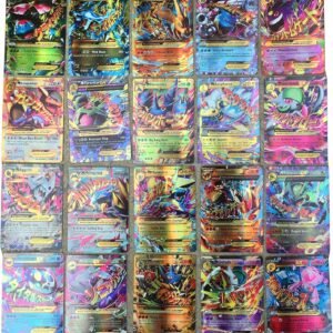 100 Poke Cards TCG Style Card Flash Card Holo EX Full Art