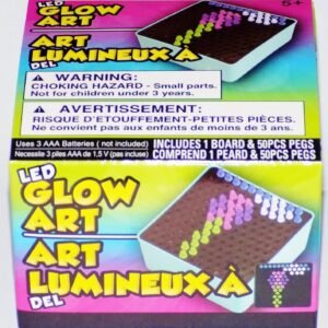 LED Mini Glow Art Board & Pegs, Travel Friendly Kit