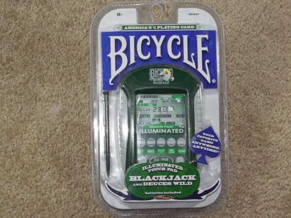 Bicycle Illuminated Touch Pad Electronic Handheld Blackjack Game Kit Toy
