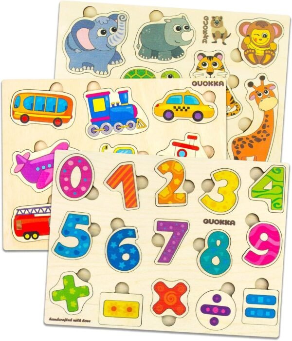 Wooden Puzzles Toys for Toddlers 1 2 3 Year Olds Boys and