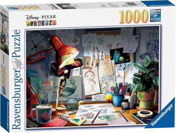 Ravensburger Disney Pixar - The Artists Desk Puzzle 1000 Piece Jigsaw Puzzle