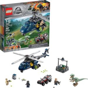 LEGO Jurassic World Blues Helicopter Pursuit 75928 Building Kit 397 Pieces