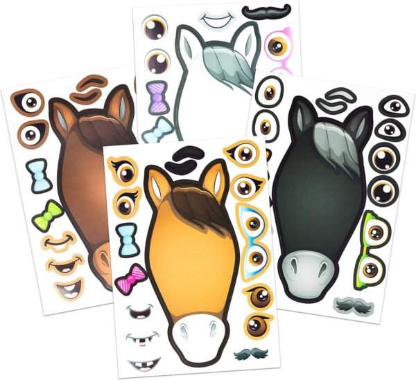 24 Make A Horse Stickers Sheets For Kids - Horse, Petting Zoo,