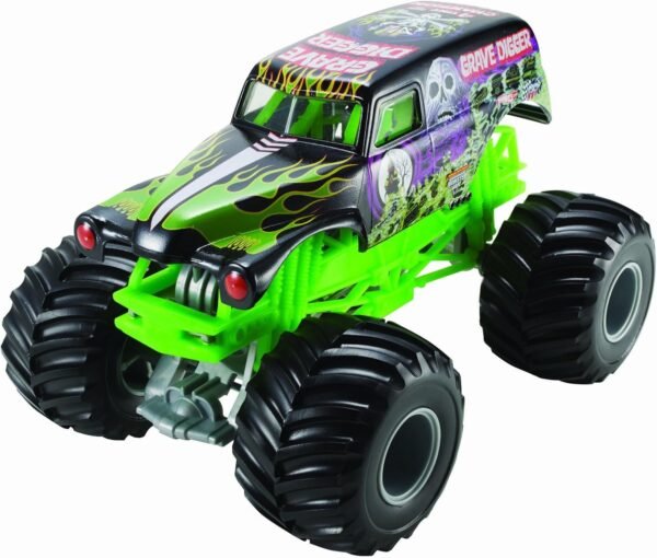 Hot Wheels Monster Jam Grave Digger Die-Cast Vehicle, 124 Scale, Black and