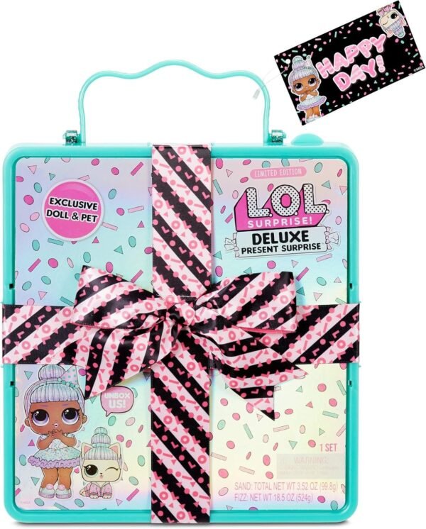 L.O.L. Surprise Deluxe Present Surprise with Limited Edition Sprinkles Doll and Pet