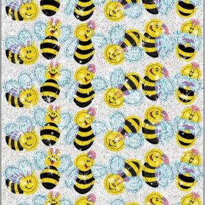 Trend Enterprises Buzzing Bumblebees Sparkle Stickers 72 Piece, Multi Kit