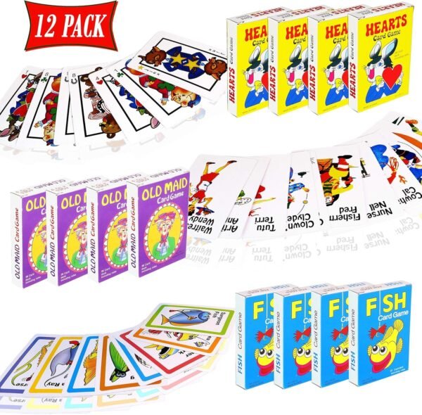 Card Games for Kids - Hearts, Go Fish, and Old Maid Playing