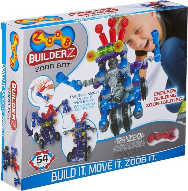 ZOOB BuilderZ ZOOB Bot Moving Building Modeling System, 54 Piece Kids Construction