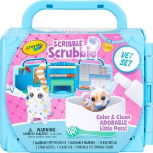 Crayola Scribble Scrubbie Pets, Vet Toy Playset with Toy Pets, Kids at