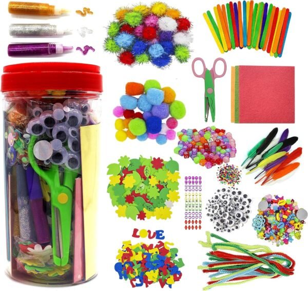 Assorted Arts and Crafts Supplies for Kids Girls Ages 6 7 8