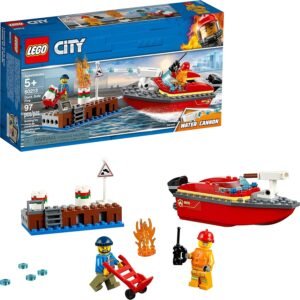 LEGO City Dock Side Fire 60213 Building Kit 97 Pieces