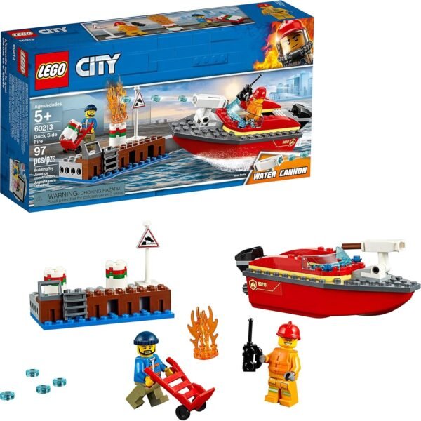 LEGO City Dock Side Fire 60213 Building Kit 97 Pieces