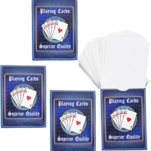 Blue Panda Blank DIY Playing Cards 4 Decks Kit Toy