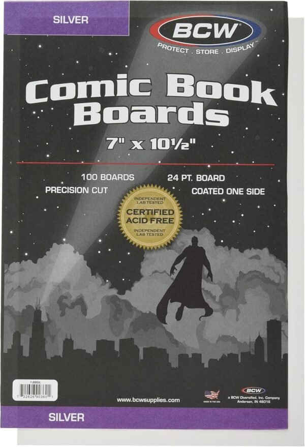 BCW Backing Boards, 7 x 10 1/2, Silver Kit Toy