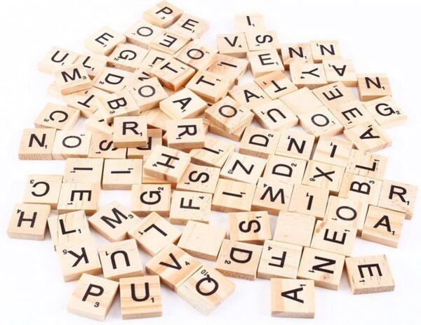Scrabble Tiles 100 Letter Tiles Kit Toy Fun Kids Pack