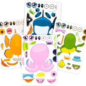 24 Pack Make-A-Sea Sticker Sheets - Stickers of All Your Kids Favorite