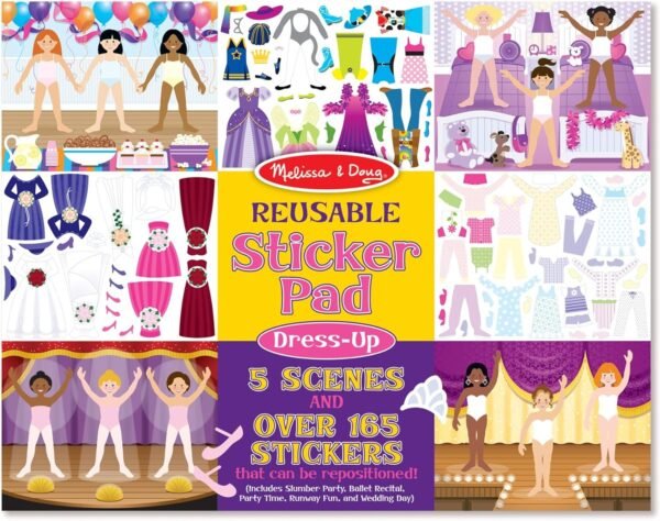 Melissa & Doug Dress-Up Reusable Sticker Pad Kit Toy Fun