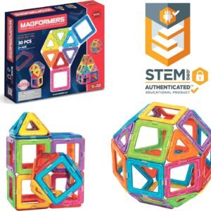 Magformers Basic Set 30 pieces magnetic building blocks, educational magnetic tiles, magnetic