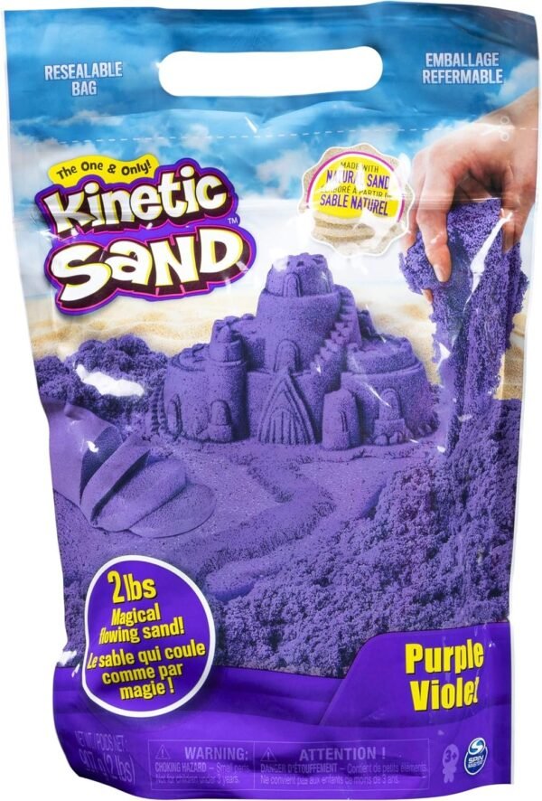Kinetic Sand The Original Moldable Sensory Play Sand, Purple, 2 Pounds