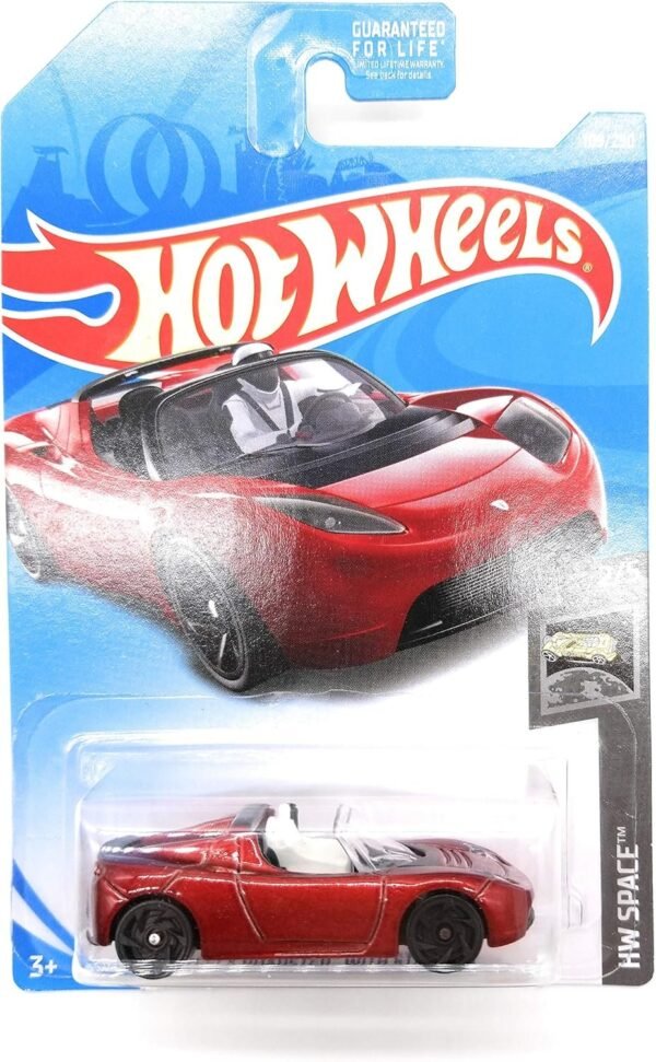 Hot Wheels 2019 HW Space Tesla Roadster with Starman Figure 109/250, Maroon