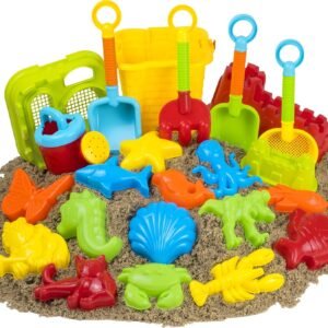 23pc Kids Beach Toys Set, Sandbox Toys; Sand Toys Kit