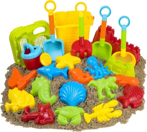 23pc Kids Beach Toys Set, Sandbox Toys; Sand Toys Kit