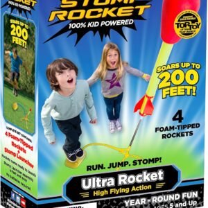 Stomp Rocket Ultra Rocket, 4 Rockets - Outdoor Rocket Toy Gift for