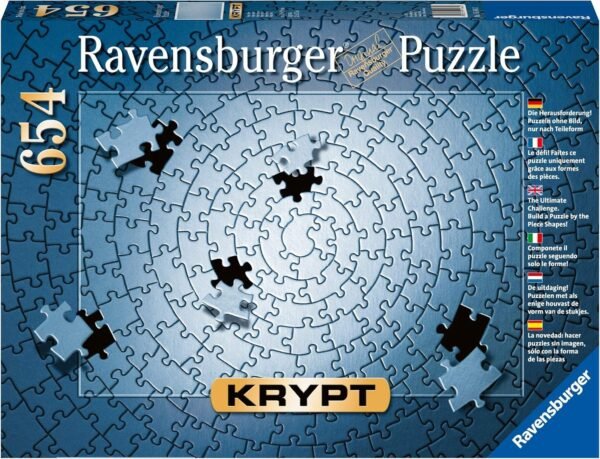 Ravensburger Krypt Silver 654 Piece Blank Jigsaw Puzzle Challenge for Adults Every
