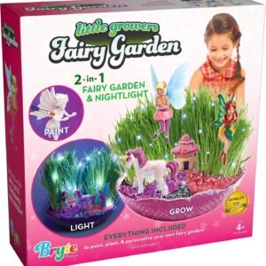 Little Growers Fairy Garden Craft Kit with Enchanted Unicorn and Light-Up Fairy
