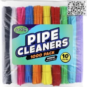 Carl & Kay 1000 Bulk Pipe Cleaners Bonus 100 Googly Eyes Chenille