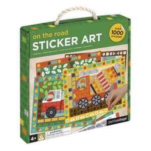 Petit Collage Mosaic Sticker Art Kit with Over 1000 Stickers, Vehicles