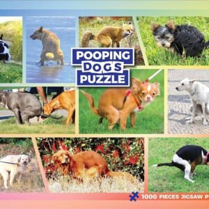 Pooping Dogs Puzzle - Funny Prank Gag Gift for Dog Lovers and