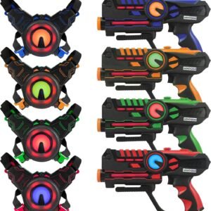 ArmoGear Laser Tag Laser Tag Guns with Vests Set of 4 Multi