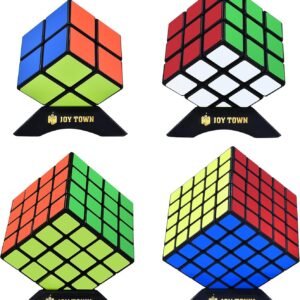 JoyTown Speed Cube Set of 4 Bundle Pack, 2x2 3x3 4x4 5x5