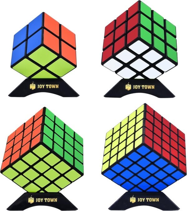 JoyTown Speed Cube Set of 4 Bundle Pack, 2x2 3x3 4x4 5x5