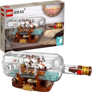 LEGO Ideas Ship in a Bottle 21313 Expert Building Kit, Snap Together