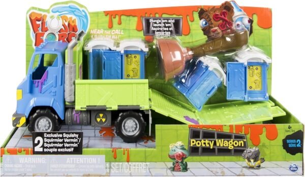 Flush Force Series 2 Potty Wagon, with Gross Collectible Figures for Kids