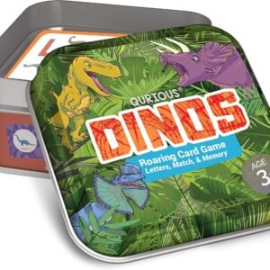 Qurious Dinos STEM Flash Card Game Build, Find, Match & Roar Through