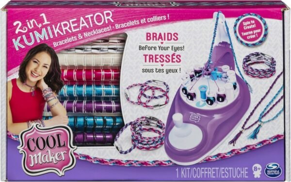 Cool Maker, 2-in-1 KumiKreator, Necklace and Friendship Bracelet Maker Activity Kit, for