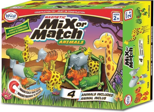 Popular Playthings Magnetic Mix or Match Animals Kit Toy Fun