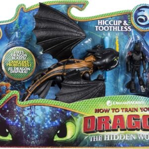 Dreamworks Dragons, Toothless & Hiccup, Dragon with Armored Viking Figure, for Kids