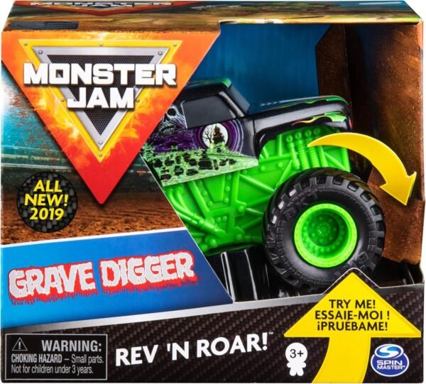 Monster Jam Official Grave Digger Rev N Roar Monster Truck, 143 Scale