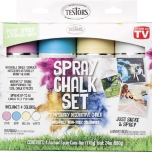 Testors 306006 Spray Chalk, 4 Color Kit, Assorted Kit Toy
