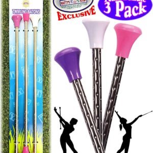 Mttys Toy Stop Deluxe Twirling Baton Pink, White & Purple Team Gift