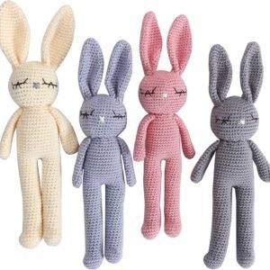 Monis Choice Knitted Stuffed Bunny Rabbit Plush Toy 100% Handmade Amigurumi Stuffed