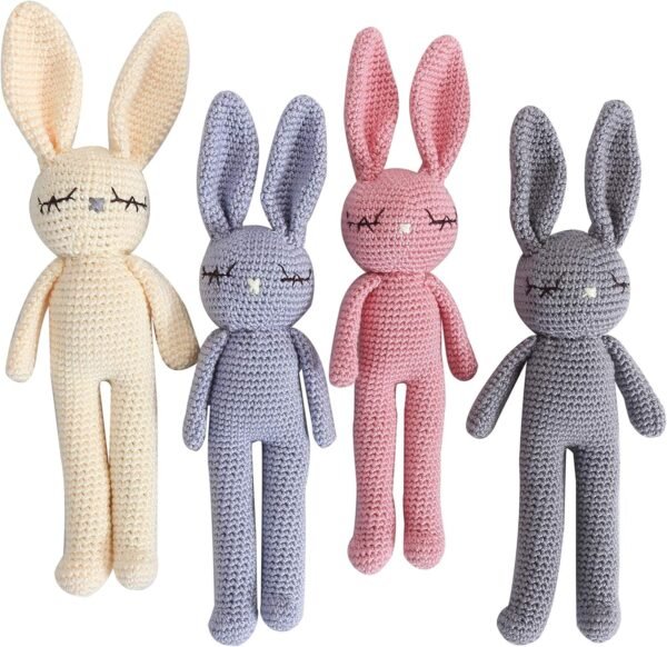 Monis Choice Knitted Stuffed Bunny Rabbit Plush Toy 100% Handmade Amigurumi Stuffed