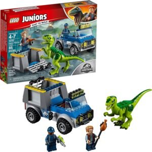 LEGO Juniors/4+ Jurassic World Raptor Rescue Truck 10757 Building Kit 85 Pieces