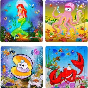 TOHIBEE Toddler Puzzles Wooden Jigsaw Puzzles for Toddlers Age 2-5 Year Old
