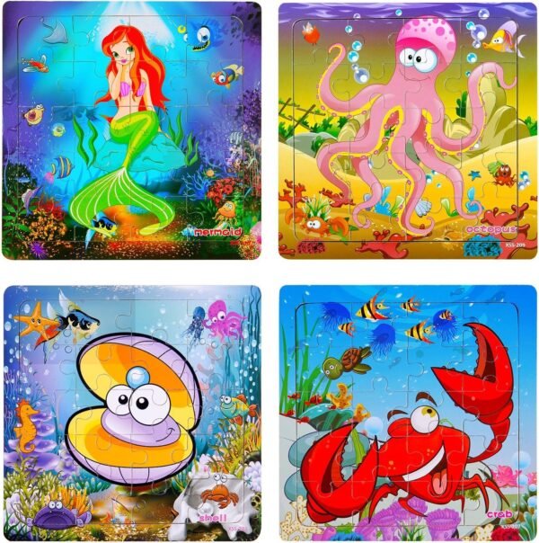 TOHIBEE Toddler Puzzles Wooden Jigsaw Puzzles for Toddlers Age 2-5 Year Old